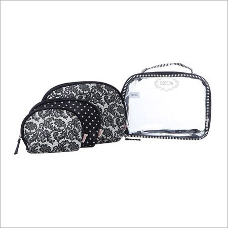 Ladies Four Pack Black Travel Organiser Kit Ladies Four Pack Black Travel Organiser Kit