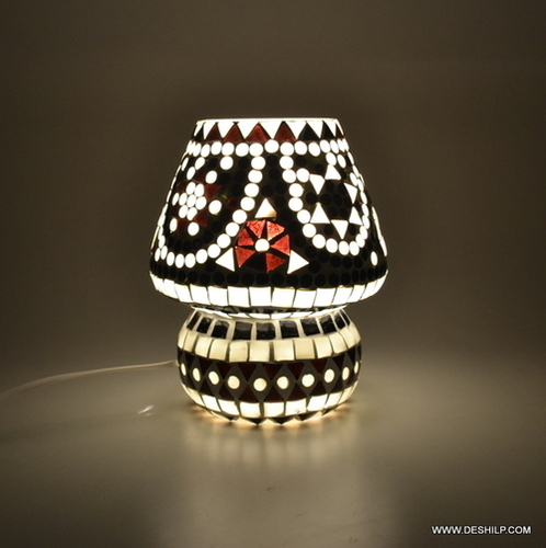 Gifts & Decor Mosaic Glass Table Lamp