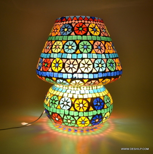 Colorful Mosaic Glass Lights Table Lamps for Home Lamp