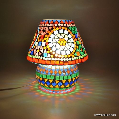 Multi Color Designer Glass Table Lamp