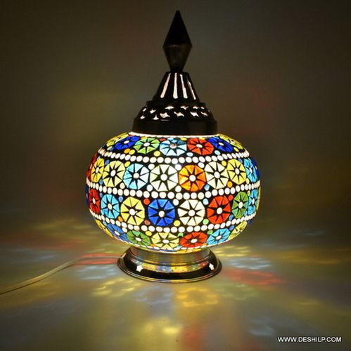 Mosaic Handmade Decorative Multicolored Table Lamp