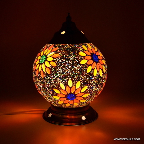 Mosaic Handmade Decorative Multicolored Crystal Table Lamp Home Decor Beautiful Gifts Lamp