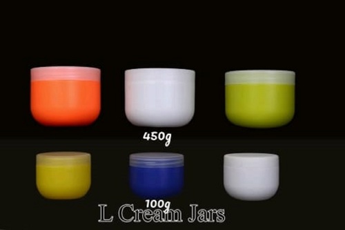 Orange Plastic  L Cream Jar