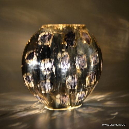 Golden And Black Mercury Antique Glass Table Lamp