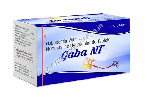 GabaPentin With Nortiptyline Hydrochloride Tablets - Active Ingredients: Gabapentin, Nortiptyline | Features: Anxiety Reduction, Pain Relief, Sleep Improvement, Easy to Swallow