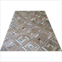 Designer Leather Rugs - Leather, Various Sizes, Brown Rectangular | Soft Shaggy Texture, Colorfast, Tear And Weather Resistant, Skin Friendly, Easily Washable, Waterproof, Custom Options Available