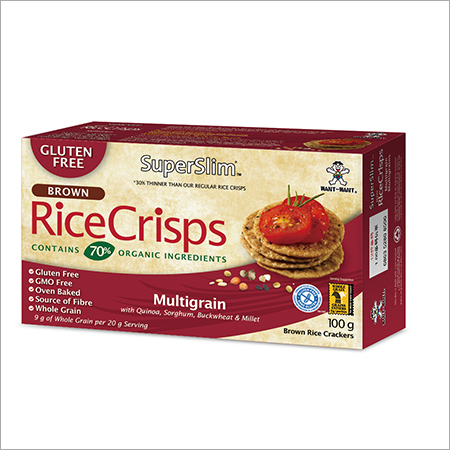 SuperSlim Brown Rice Crisps - Rice, Multigrain | Gluten-Free, Organic, Crispy, Healthy, Delicious