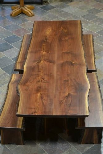 Solid Wood Live Edge Dining Table