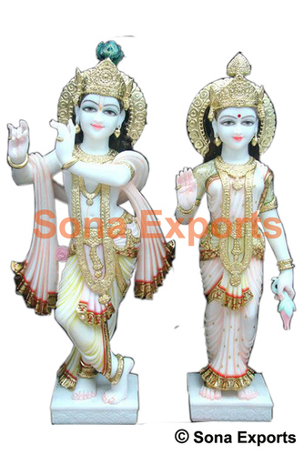 White Radha Krishna Murti