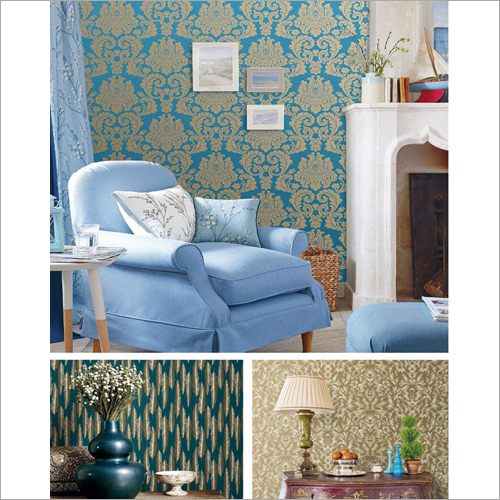 Home Interior Decorative Pvc Wallpaper Roll Weight: 1-2 Kilograms (Kg)