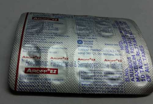 aceclofenac paracetamol serratiopepdase tablets