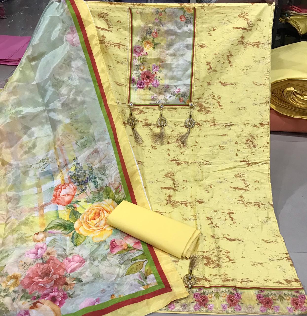 Heavy Cotton Work Dress Material
