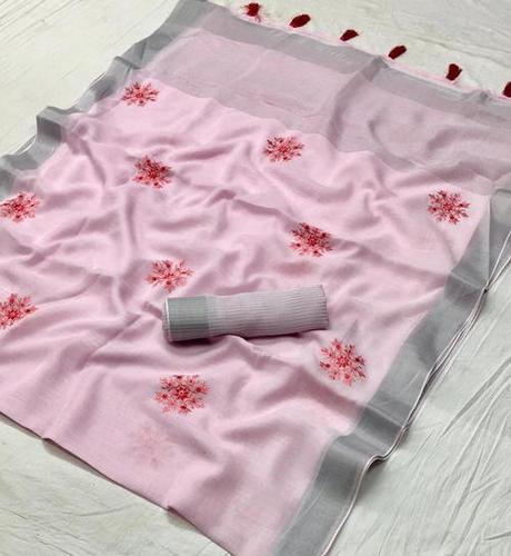 Embroidered Art Silk Fashion Saree