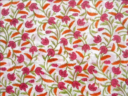 5 YARD HAND BLOCK PRINT 100% COTTON FABRIC DESIGN