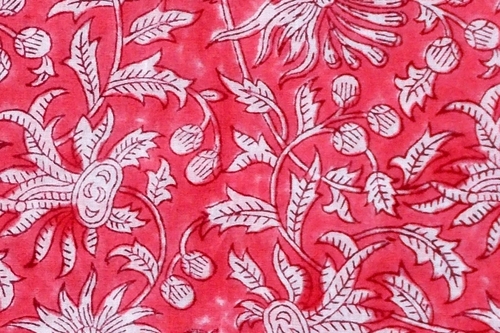 5 Yard Hand Block Print 100% Cotton Fabric Design