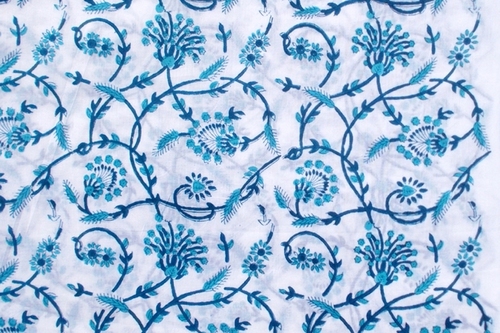5 YARD HAND BLOCK PRINT 100% COTTON FABRIC DESIGN