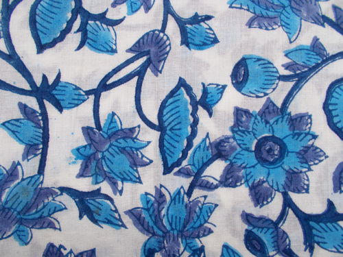 Blue Pattern Fabric Design