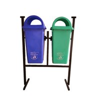 80 Ltr. Twin Dustbin With Stand