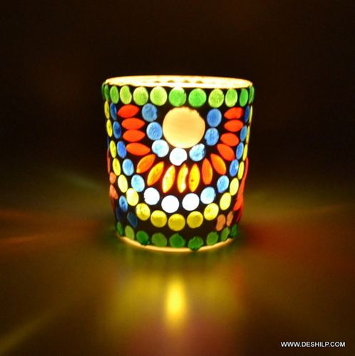 Home Decor Night Mosaic Candle Votive