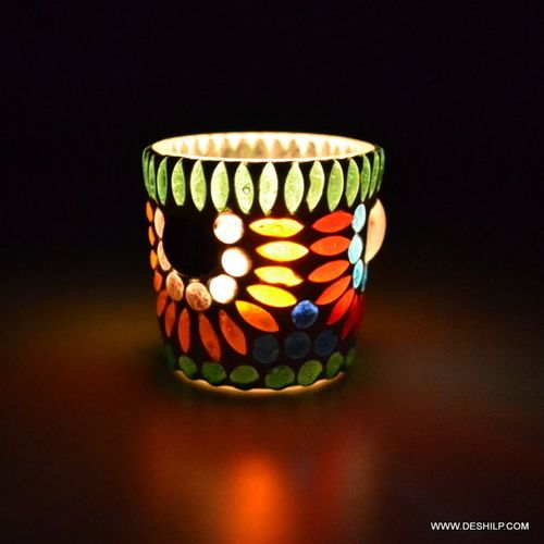 ROOM DECOR NIGHT MOSAIC CANDLE HOLDER