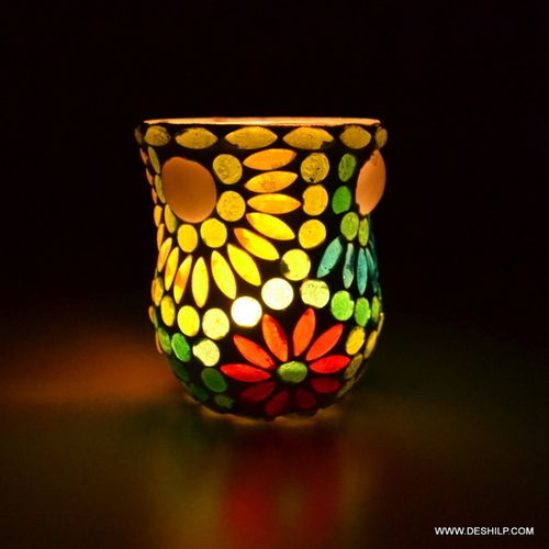 GLASS MOSAIC T  LIGHT VOTIVE