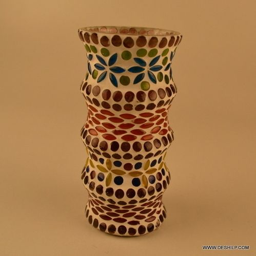 Multi Color Designer Glass Flower Vase