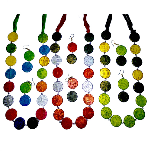 Handmade Fancy Terracotta Long Chain Set