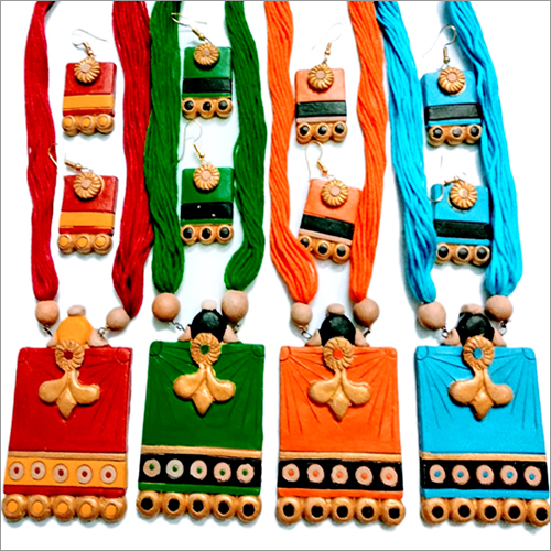 Handmade Fancy Artificial Terracotta Jewellery Set
