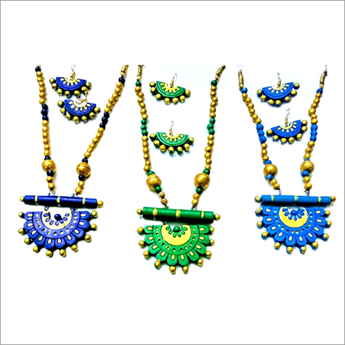 Handmade Terracotta Necklace Jewellery Set