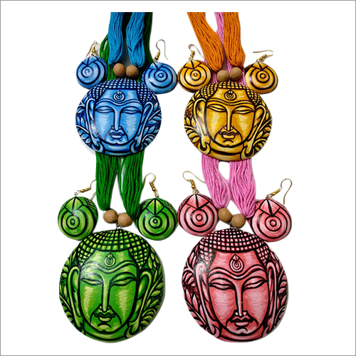 Hand Painted Terracotta Necklace Set