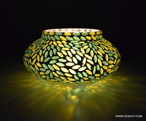 GlimmerTile Candle Vessel