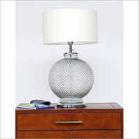 Clear Round Glass Table Lamp