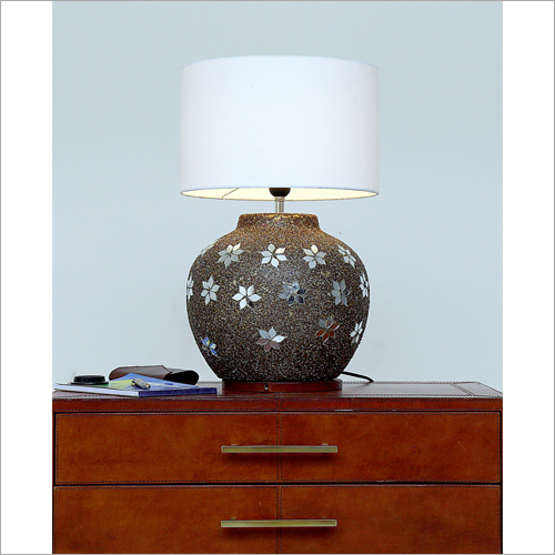 round brass table lamp