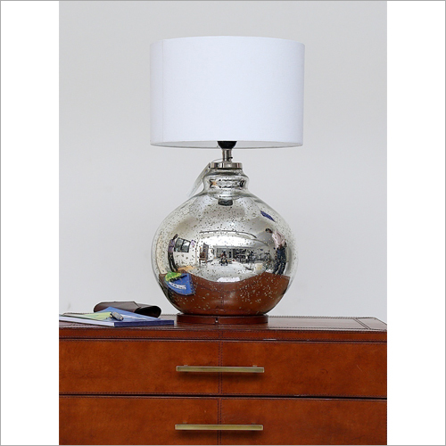 Silver Glass Table Lamp By PIA EXPORTS