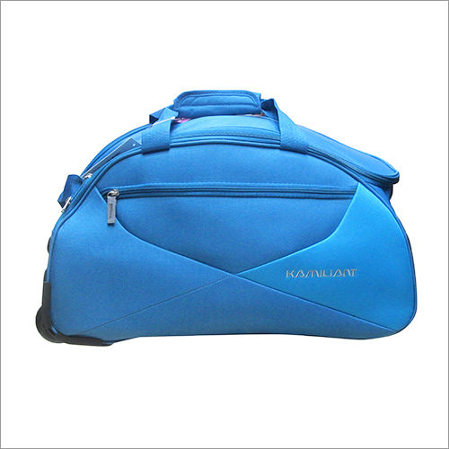 Blue Rolling Wheeled Duffle Bag