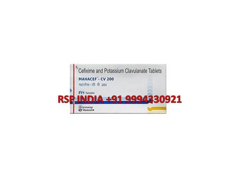 Mahacef-CV 200 Tablet - 200mg Dosage for Bacterial Infections | Chewable Formulation for Adults and Women