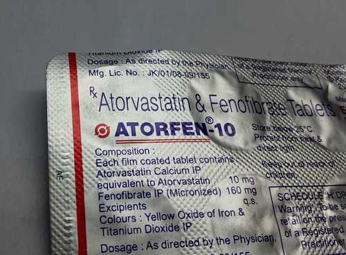 Atorvastin Fenofibrant Tablets General Medicines