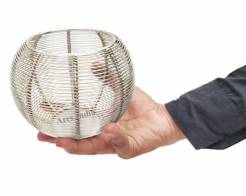 Wire Votive Size: Size Is 5.5 Inch Caliber And 4.7 Inch Height