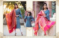Fancy Kurti With Banarasi Dupatta