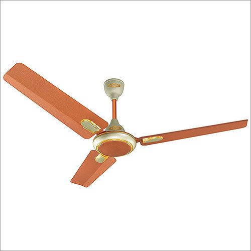 Elina Royal Gold Ceiling Fan - Iron, 1200mm Sweep, Elina Royal Gold Color | 3 Blades, 75 Watts, 390 RPM, 220 CMM Air Delivery