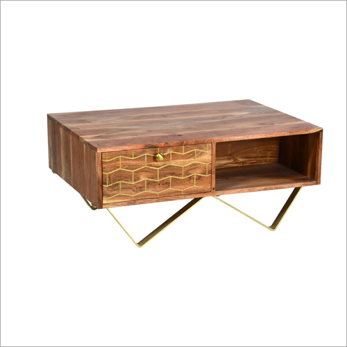 Polish Finish Drawer Coffee Table