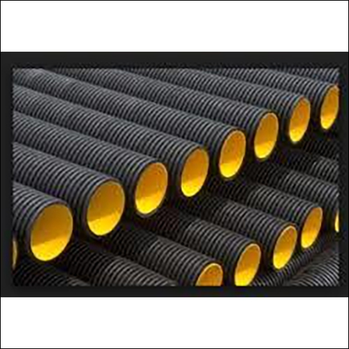 Yellow And Black Double Wall Corrugated Hdpe Pipe
