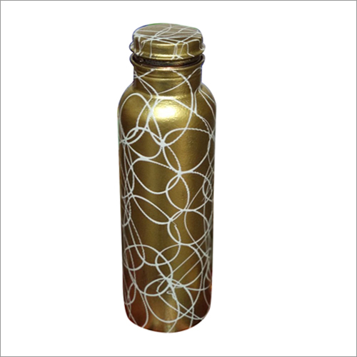 Printed Brass Drinking Water Bottle