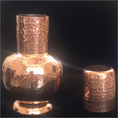 Copper Hammered Jug Set