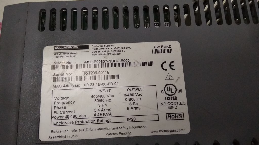 KOLLMORGEN AKD-P00607-NBCC-E000