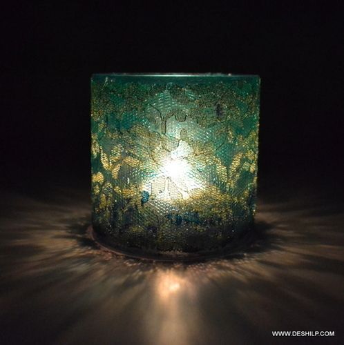 COLORFUL GLASS T LIGHT CANDLE VOTIVE