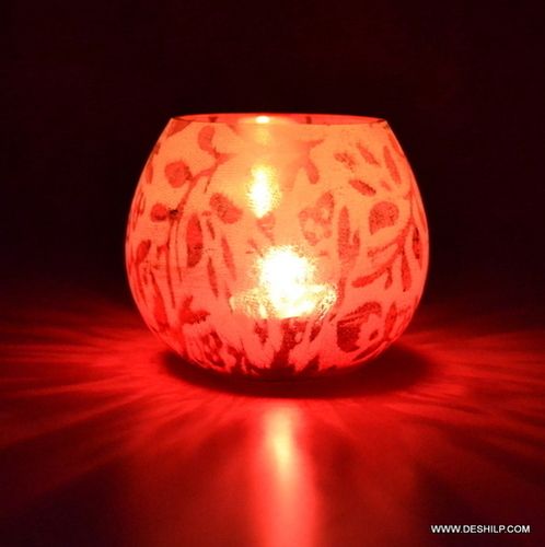 Glass Romantic Candelabrum Candle Stand Holder Lantern Light