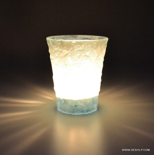COLOR GLASS T-LIGHT CANDLE HOLDER