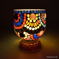 Mosaic Glass Candle Holder Home Decor Gift Items For Home