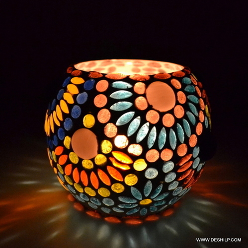 Handicraft Home Decor Gift Handcrafted Glass Candle Holder